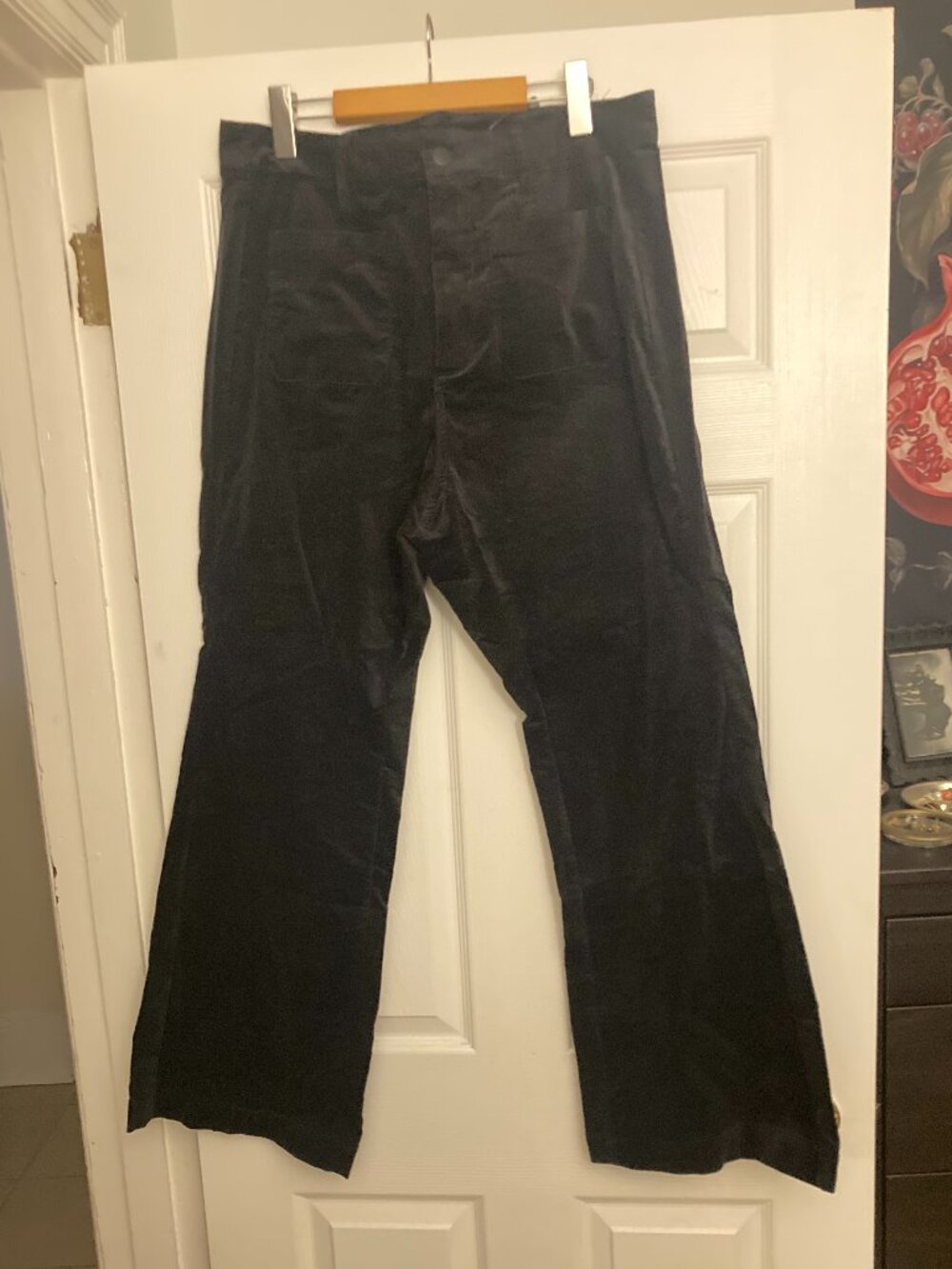 Torrid Black Velvet Flare Pants